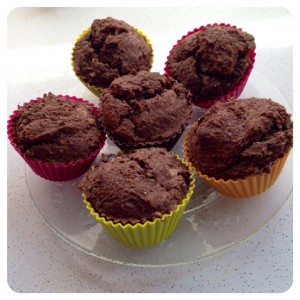 Csokis-proteines “bukta muffin” diétás édesség