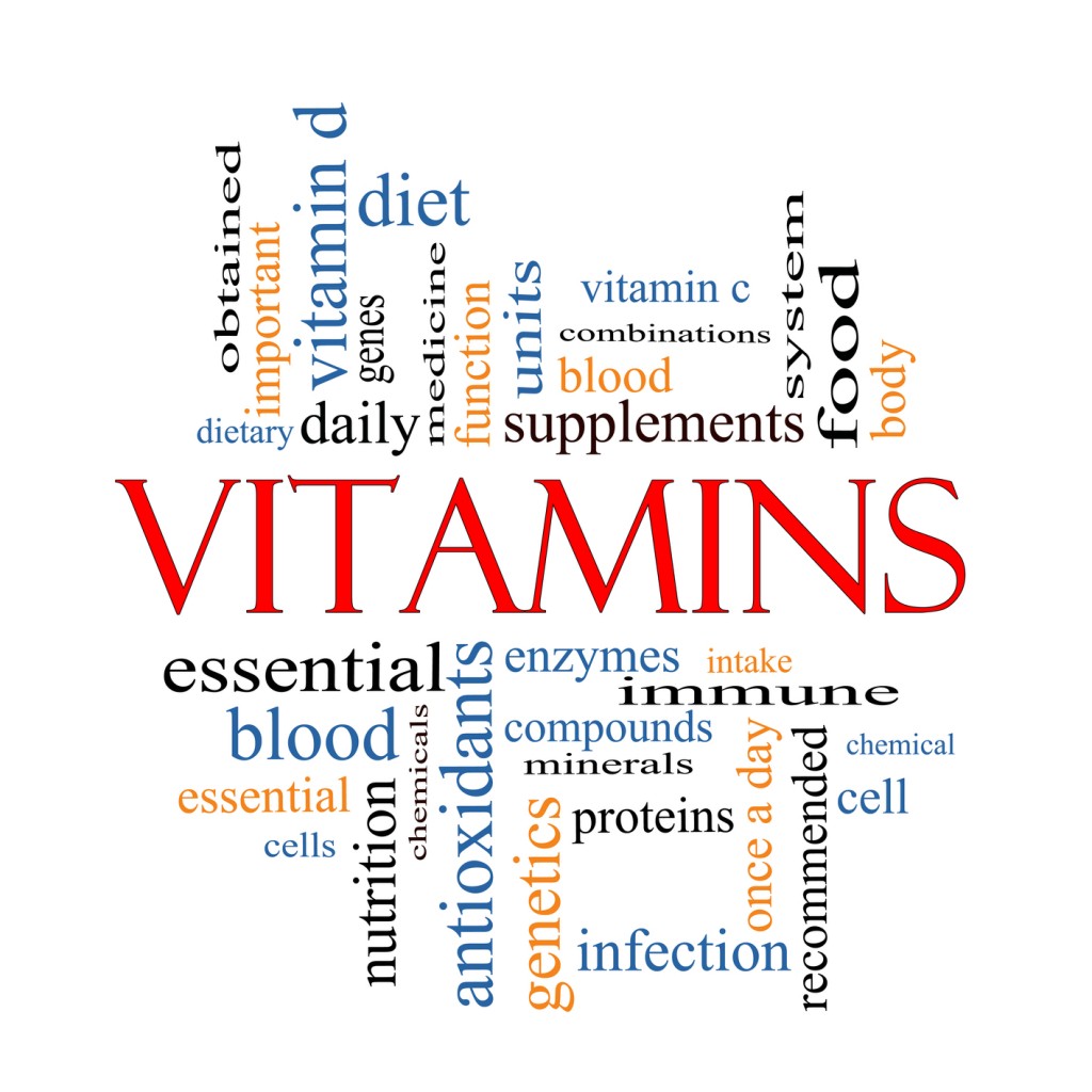 Vitamins Word Cloud Concept