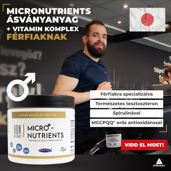 HBN - Micronutrients - Ásványanyag + Vitamin komplex Férfiaknak MGCPQQ® -val