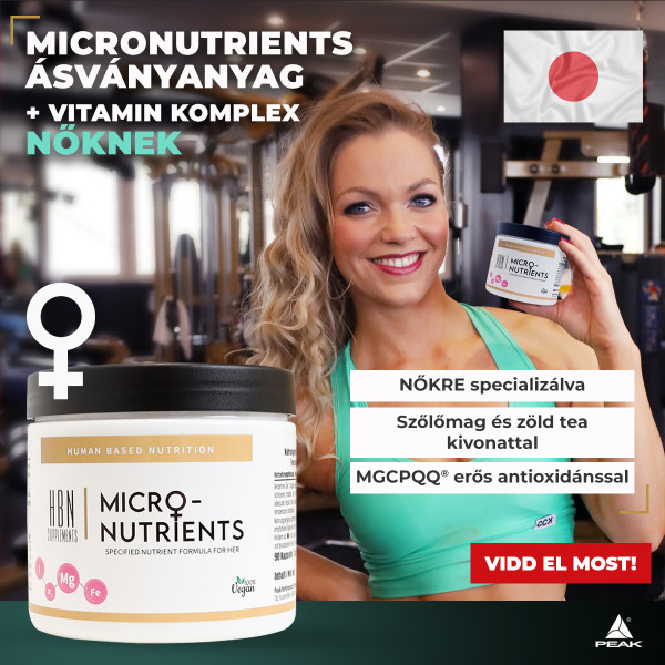 HBN - Micronutrients - Ásványanyag + Vitamin komplex Nőknek MGCPQQ® -val