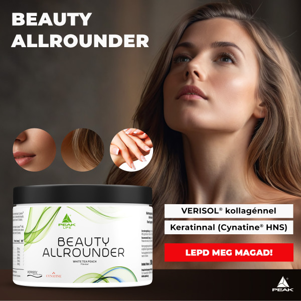 Peak Beauty Allrounder VERISOL® kollagénnel, és Cynatine® HNS-el