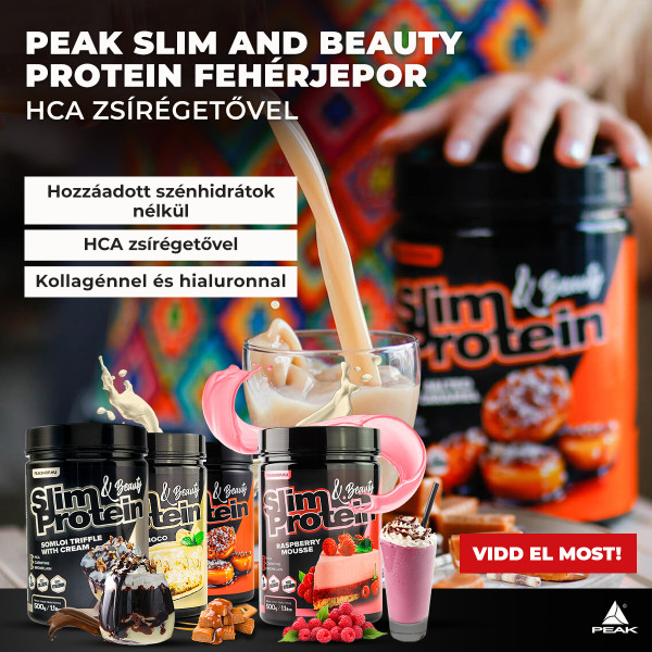 Peak Slim and Beauty Protein – desszert fehérje kollagénnel, hialuronsavval és HCA zsírégetővel