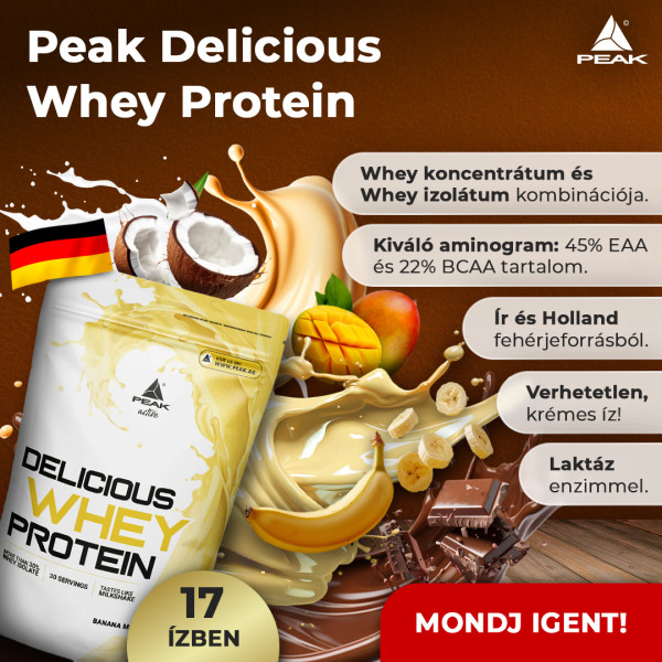 Peak Delicious Whey - Német, holland és ír fehérjeforrásokból