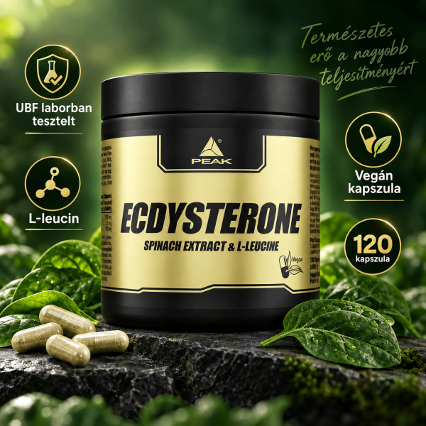 Peak Ecdysterone – spenótkivonat L-leucinnal, 120 kapszula
