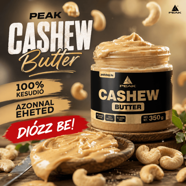 Peak Cashew Butter 100% kesudió vaj 350g, emulgeálószerek NÉLKÜL