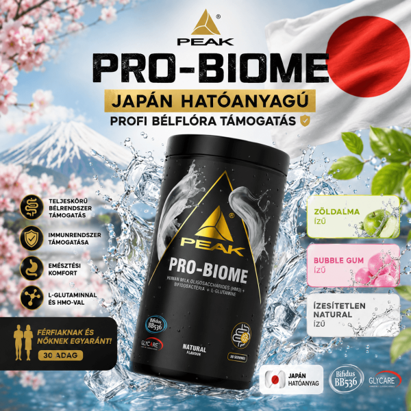 Peak Pro-Biome hollisztkus emésztésjavító Japán GLYCARE™ (Human Milk)-el