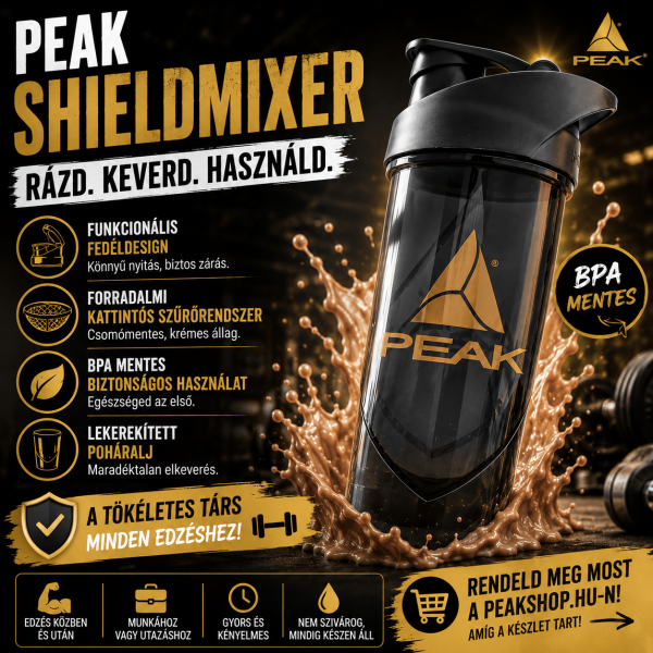 Peak Shieldmixer - 700 ml - Tritan TM műanyagból - ÚJABB