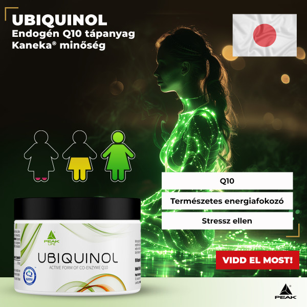 Peak Ubiquinol - endogén Q10 tápanyag Kaneka® minőség