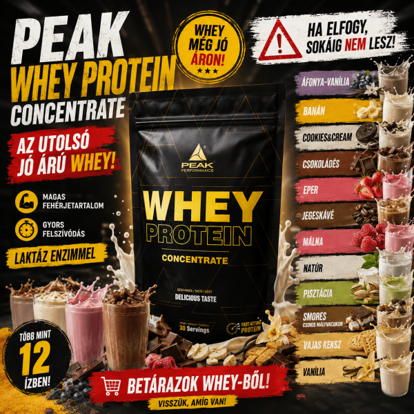 Peak Whey Protein – Az utolsó jó árú TISZTA Whey 