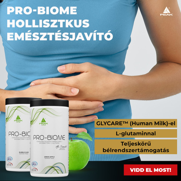 Peak Pro-Biome hollisztkus emésztésjavító GLYCARE™ (Human Milk)-el