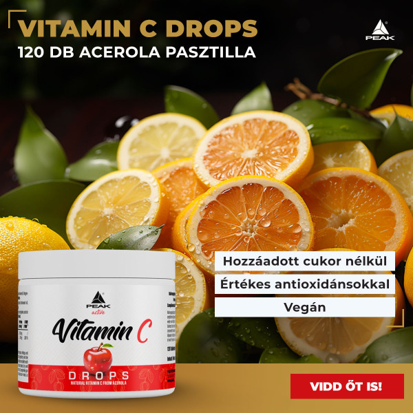 Peak Vitamin C Drops - 120 db Acerola pasztilla