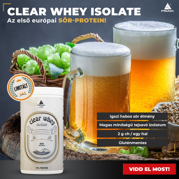 Peak Clear Whey Isolat - Bier Whey - PROTEIN sör ízben!  